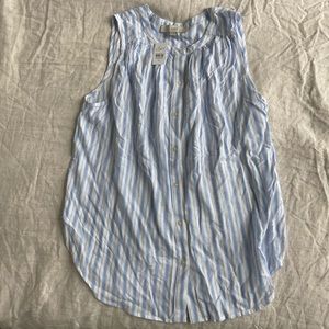 LOFT striped blue and white tank